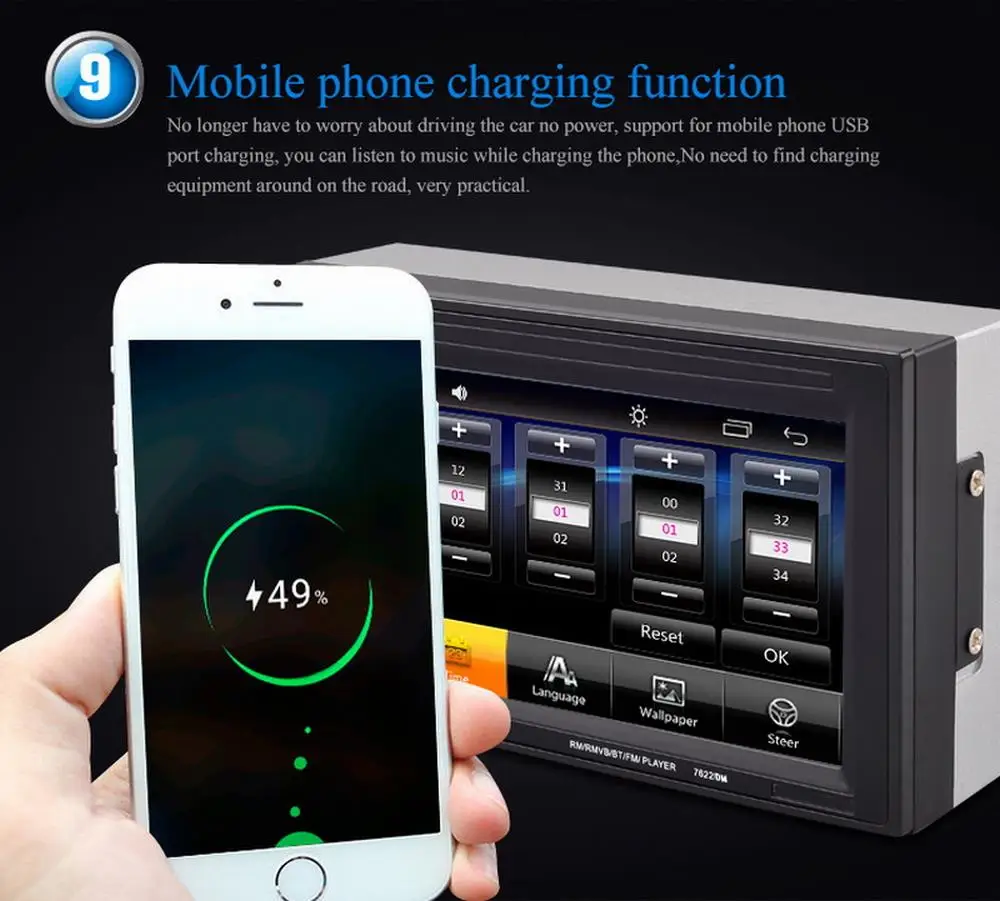 Mirrori ссылка стерео MP5 плеер 2 din автомобильный радиоприемник MP3 MP4 FM Aux in 6 дюймов