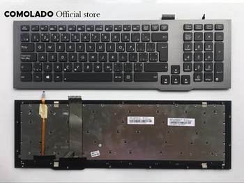 

CF Canada Keyboard For Asus G75 G75VW G75VX G75VM Backlit With Grey Frame Laptop layout