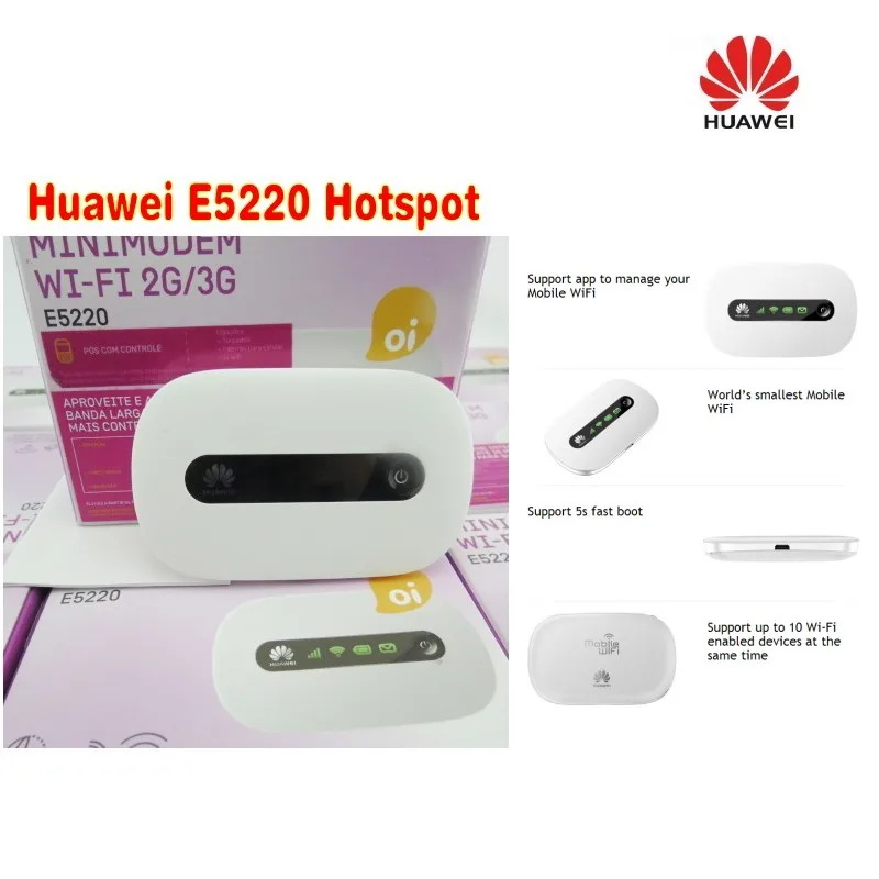 Лот из 50 шт. разблокированный беспроводной маршрутизатор huawei E5220, PK huawei E5331 E5332+ DHL