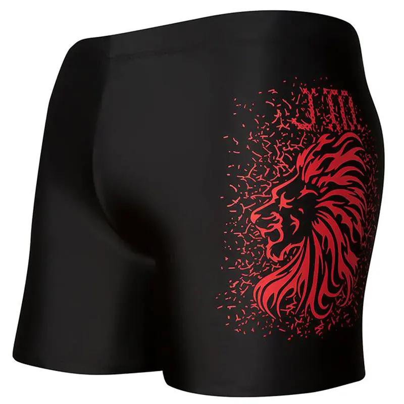 

Printed Lion Boxer Shorts Men 2018 New Arrival Male Soft Slim Sexy Beach Swimwear Swimsuits Boy Summer Swim Trunks sunga praia