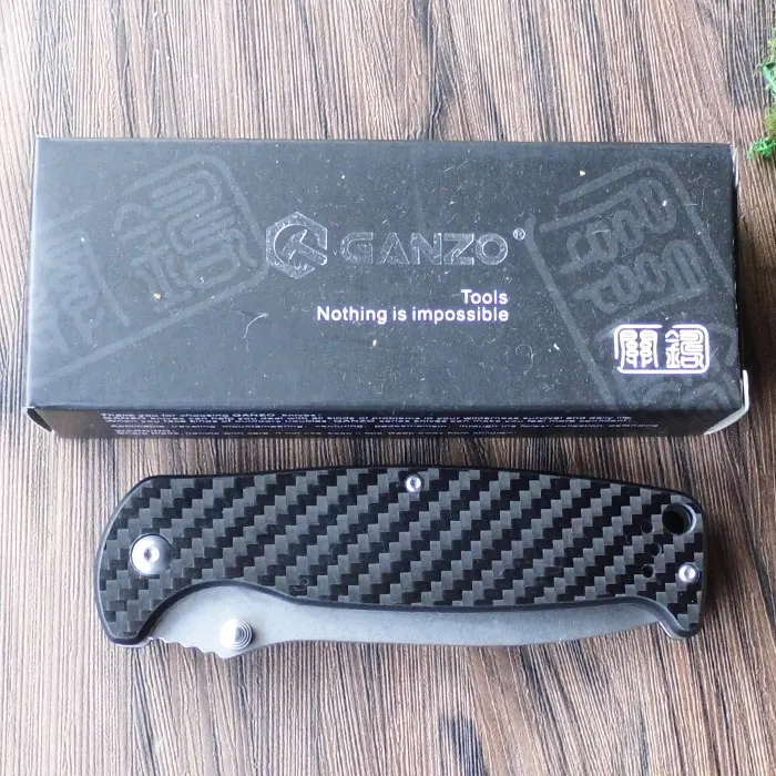 Ganzo G7412 G7412P жар-F7412 F7412P 58-60HRC 440C G10 или углеродного волокна ручка складной Ножи для выживания на природе, для кемпинга, карман