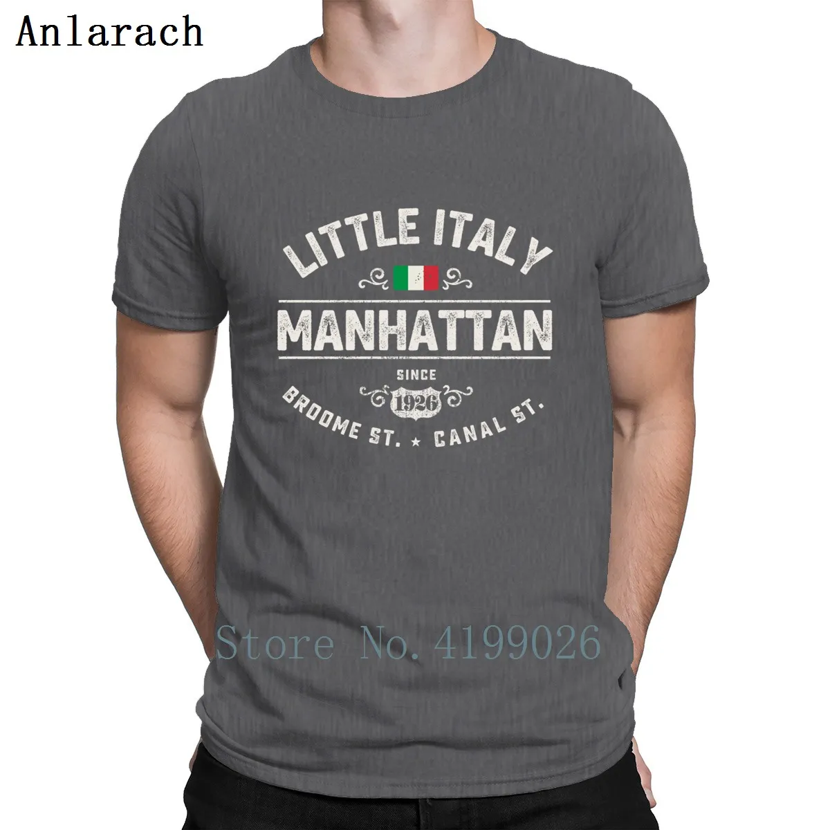 Manhattan Little Italy Ny футболка на заказ Мужская модная в стиле хип хоп Удобная с надписью