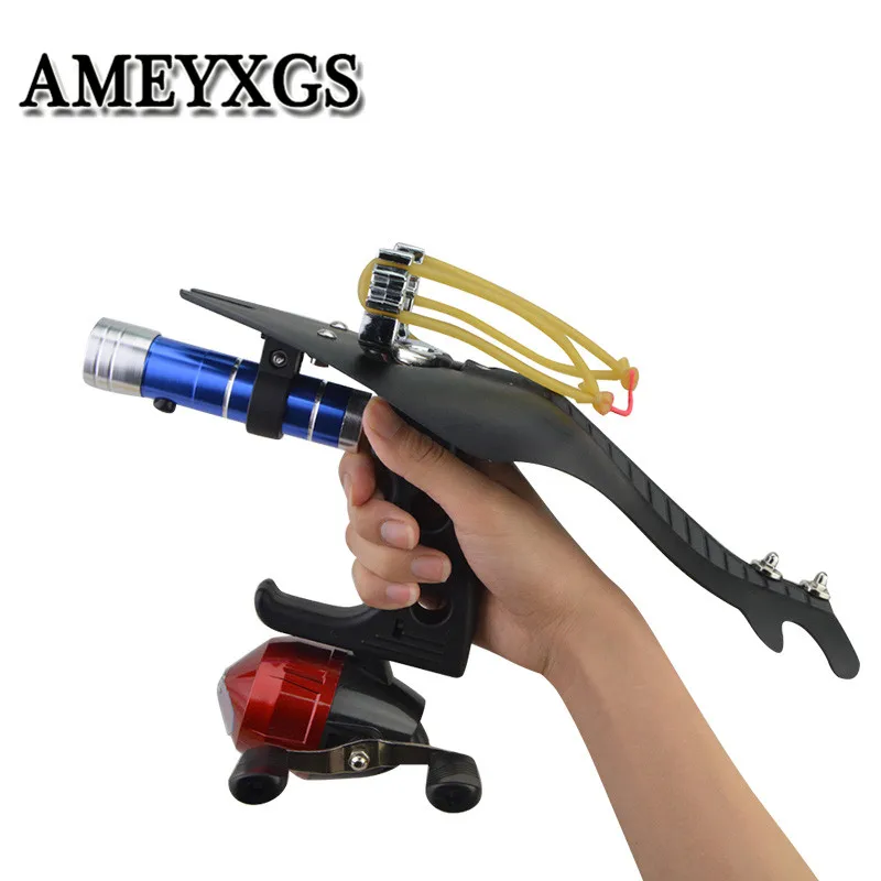 

1Set Fishing Slingshot Kit Catapult Bow Bowfishing Darts Reel Professional Tools Outdoor Hunting Shooting Archery Accessories