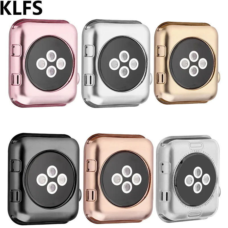 KLFS силиконовый чехол для Apple Watch band 38, 42, 40, 44 мм Iwatch Series4, 3, 2, 1, женская мягкая ТПУ Рамка, защитный чехол с Микки Маусом