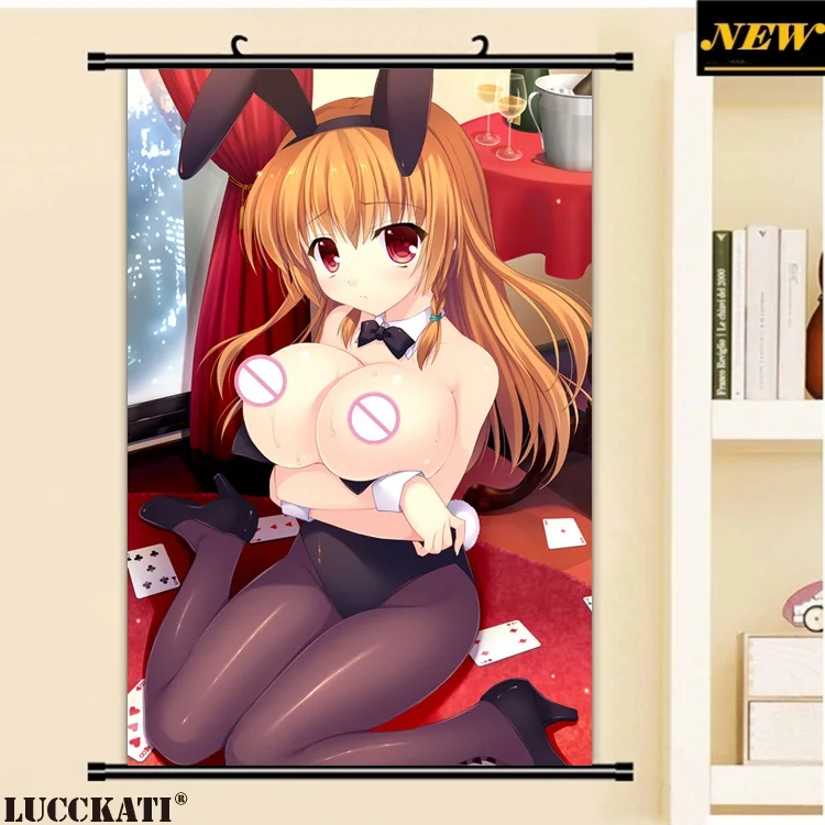 

40X60CM Bikini breasts cameltoe sexy nipples no bra naked loli cartoon anime wall picture mural poster scroll canvas painting