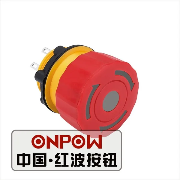 

ONPOW 22mm 1NO1NC Push-lock Turn Reset Latching Self Lock Switch Red LED Emergency Stop Button (LAS1-A22Y-TSB/LED) CE,RoHS