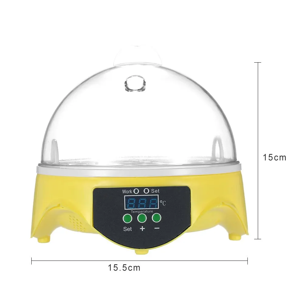 7 Eggs Incubator Hatcher Transparent Eggs Hatching Machine Automatic Temperature Control for Chicken Duck Bird Eggs 7 Eggs Incubator Hatcher Transparent Eggs Hatching Machine Automatic Temperature Control for Chicken Duck Bird Eggs