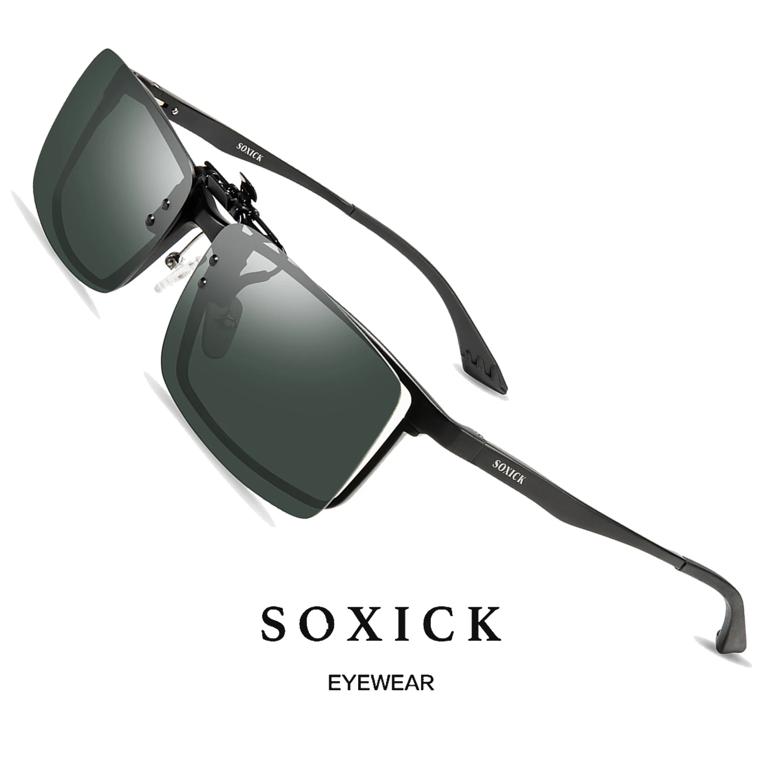Soxick 2019 поляризационные очки для ночного вождения зеленый цвет для мужчин/женщин солнцезащитные очки квадратный с чехлом