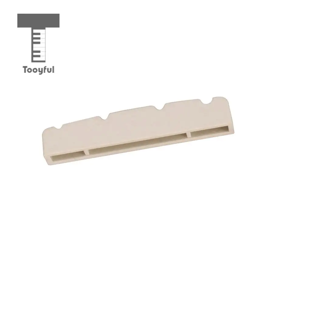 2 Pieces 4 String Pre-slotted Nut Electric Jazz Bass Nut for Guitar Maker 44x5.8x8mm