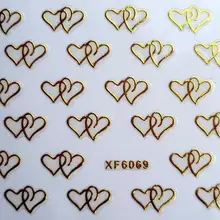 XF 3D Позолоченные ногти наклейки для ногтей товары для рукоделия XF6069