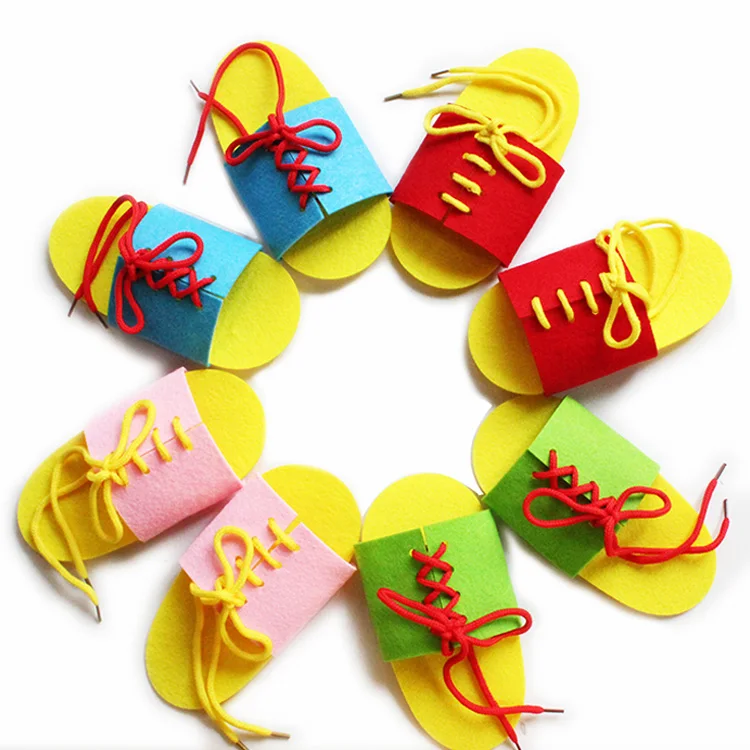 

Beautiful 4 Color Kids Early Learning Numbers Children handmade Shoes Nonwoven DIY Felt Fabric