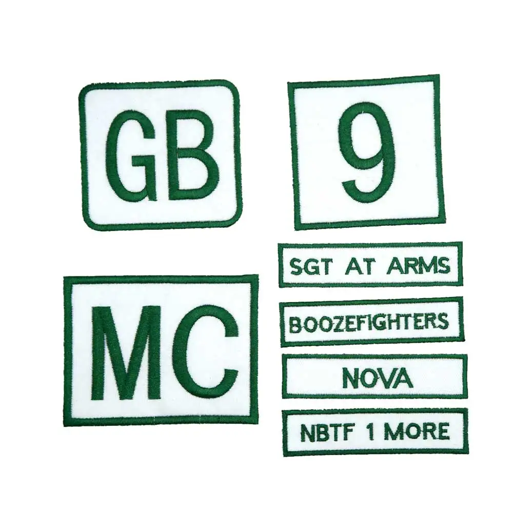 GB MC 9 SGT на руках вышитая аппликация этикетка для шитья в стиле панк байкеров