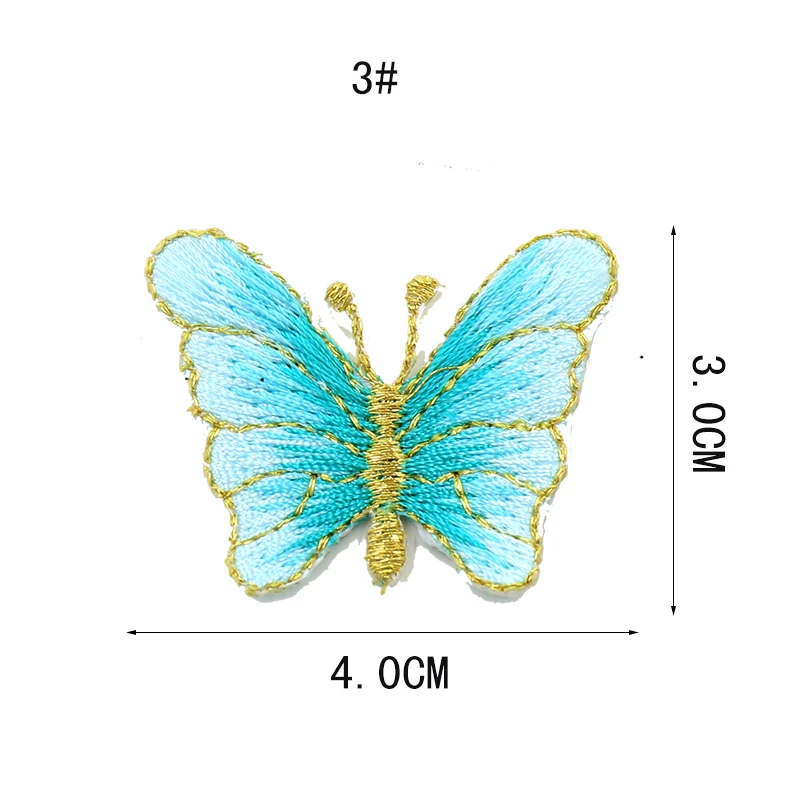 JOD Утюг на вышитой одежде с бабочкой нашивка Стрекоза Ткань аппликация глажка аппликации для одежды наклейки для шитья - Цвет: 3