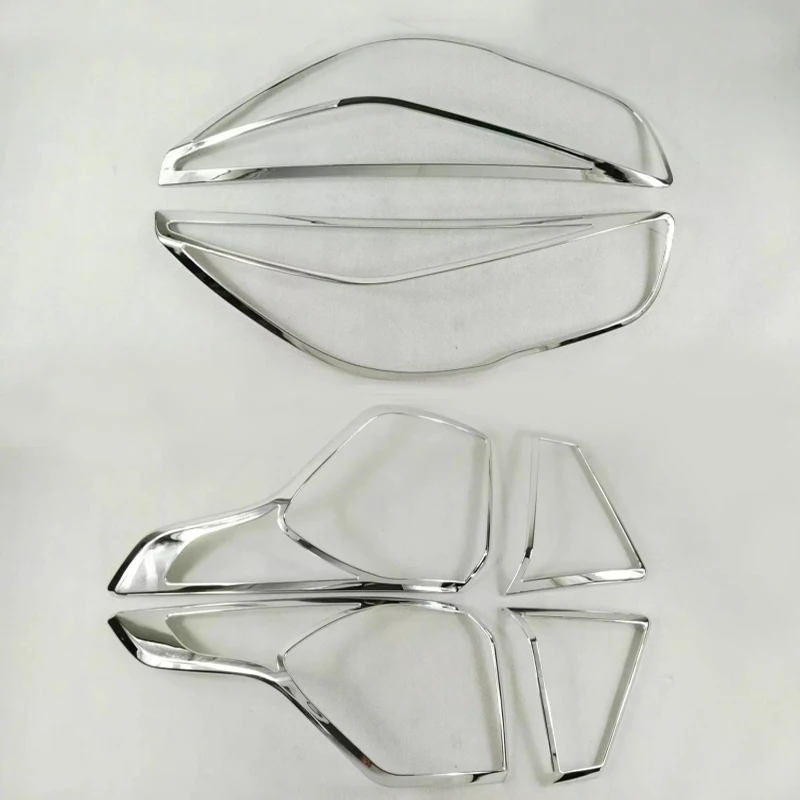 

Fit For Ford Escape Kuga 2017 Chrome Front Rear Headlight Taillight Head Light Tail Lamp Cover Trim Molding Garnish Frame Bezel