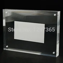 Акрил кристалл сильным Магнитная ценник/карточный стол/станция знак/фоторамка Размер 203*152 мм