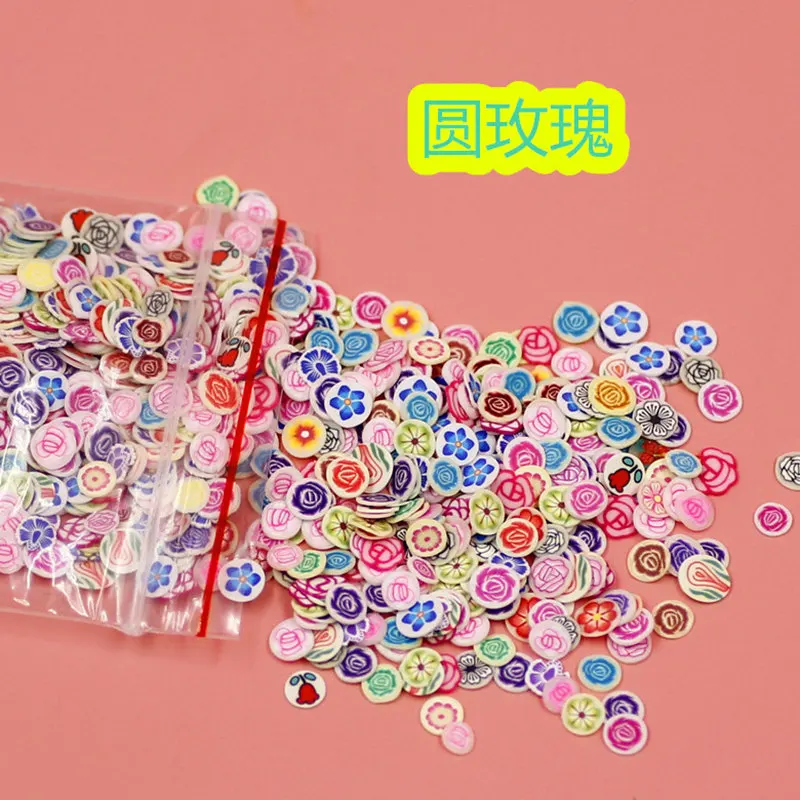 1000PCS DIY Decor Fruit Animal Cake Polymer Clay Toy Slime Accessories Decoration Jelly Mud Hand Gum Polyer Clay Toys Gift  (10)