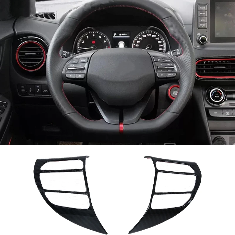 For Hyundai Kona Kauai Encino 2018 2019 Car Steering Wheel Button Cover
