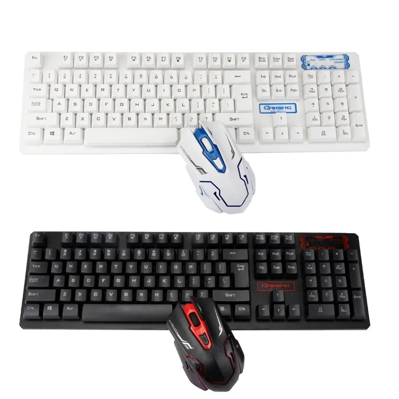 

New Ho New Comfortable Wireless Keyboard Mouse Set USB 2.4Ghz 1600DPI Gaming Mice Multimedia for Computer PC Desktop Q99