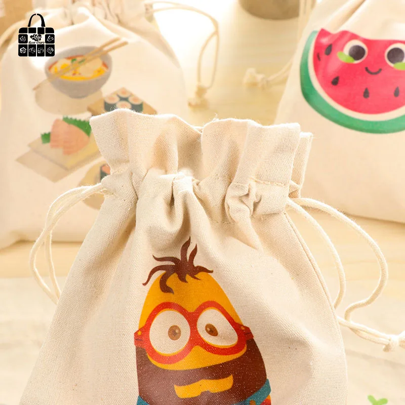 Cartoon printing 100%cotton bag Travel Accessories Clothes underwear shoes kids toy Storage Pouch Luggage Packing Organizers bag Cartoon printing 100%cotton bag Travel Accessories Clothes underwear shoes kids toy Storage Pouch Luggage Packing Organizers bag