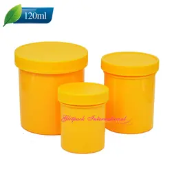 Бесплатная Доставка 10 шт./лот 400 г Orange PP Jar Пластиковый Бак Для Хранения Герметичный Маска Может 400 мл Парикмахерские Гель Круглый контейнер 14 унц