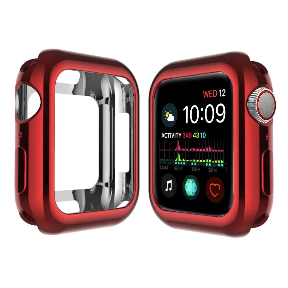 KINGBEIKE Fashionable Full Protective Watch Case Frame For Apple Watch Series 4 Colorful TPU Case For iWatch 40mm 44mm KINGBEIKE Fashionable Full Protective Watch Case Frame For Apple Watch Series 4 Colorful TPU Case For iWatch 40mm 44mm