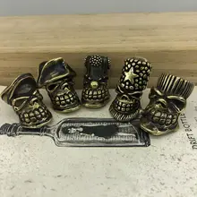 EDC инструменты 5 шт. латунный нож бусины латунь большой зуб череп бусы на шнурок Паракорд кулон