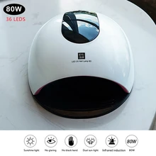 80 Вт УФ-светодиодный маникюрный светильник 36 светодиодный s таймер ЖК-экран УФ-машина Сушилка для ногтей лампа светильник от Солнца быстрая отверждение весь Гель-лак солнечный светильник