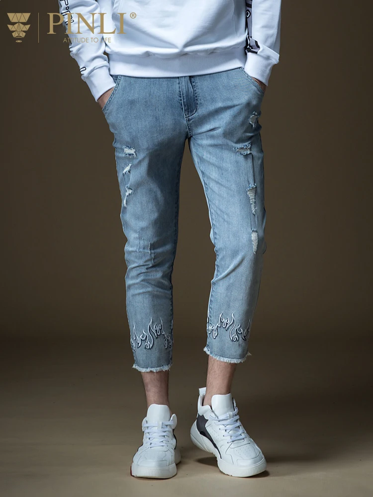 

Fake Designer Clothes Jeans Men Made The New Spring Top Men's Cultivate Morality Foot Hole In Nine Minutes Of Pants B191216167