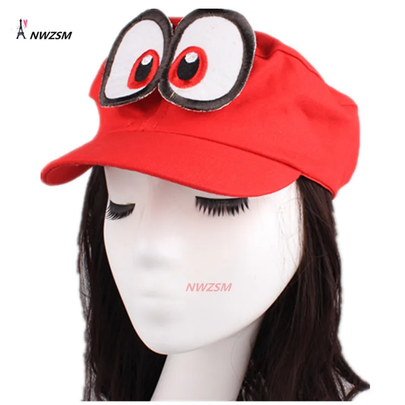 

High Quality Hat Game Super Mario Odyssey Hat Adult Kids Anime Cosplay Cap Handmade Adjustable Hat