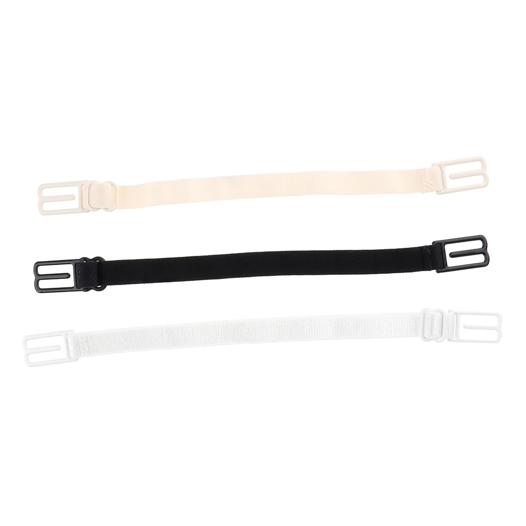 3pcs Non-Slip Breast Straps Clips Women Girl Intimates Accessories Rope Back Strap Holder for Women Bra Enhancers Black White