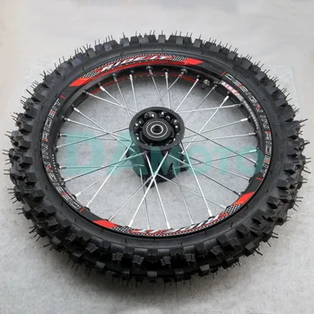 

Front 14inch Pit Bike wheels GuangLi 60/100-14 Tyre Alloy Rims & 32 holes spoke for KTM CRF PRO KLX YZF 110cc