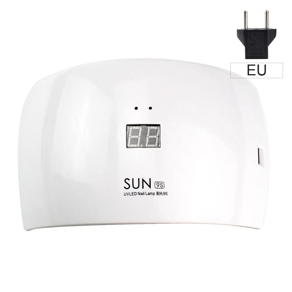 EU SUN9S 24 Вт УФ-сушка для ногтей светодиодный светильник для отверждения всех гель-лаков для ногтей машина для быстрой сушки ногтей инструмент для лампы - Цвет: EU