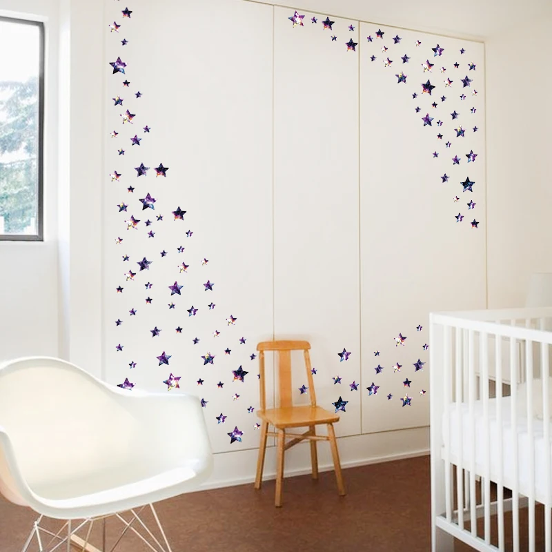 Красочные точки Звезда виниловые наклейки на стену для детской комнаты Дети Домашний Декор наклейки креативные съемные наклейки для гостиной DIY s