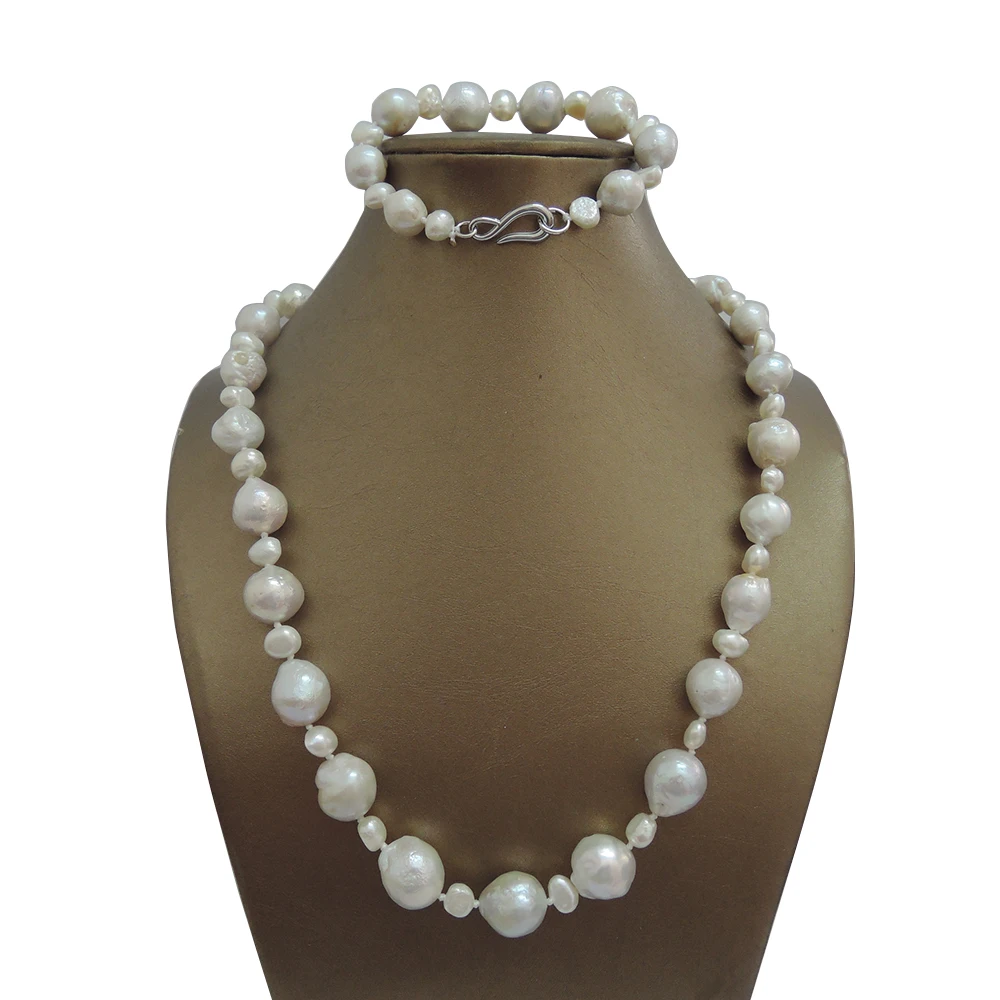 Buy HIGH QUALITY PEARL NECKLACE WITH 100 NATURE FRESHWATER Baroque PEARL long