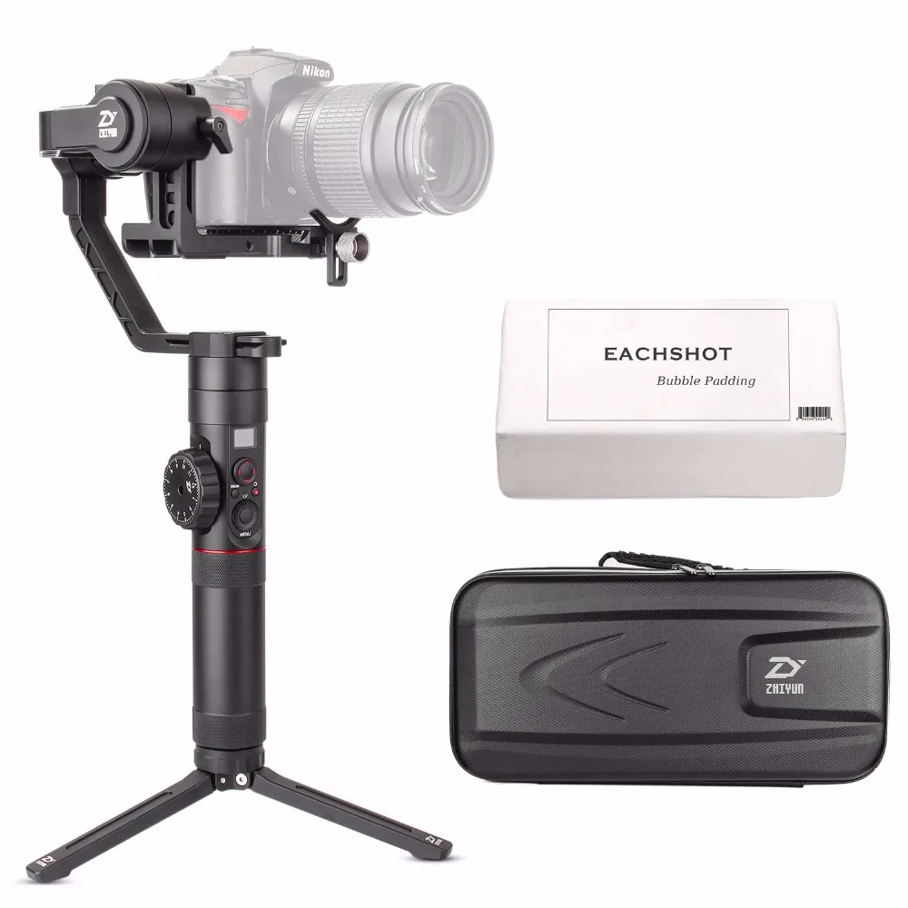 Корабль Zhiyun Crane 2 3-Axis Камера стабилизатор с лампой накаливания для непрерывного изменения Управление фокусировкой для всех моделей DSLR Камера