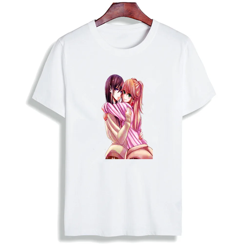 Сексуальная аниме футболка женская Цитрусовая Аниме хлопок футболка с круглым вырезом размера плюс короткий рукав Брендовая женская футболка Femme