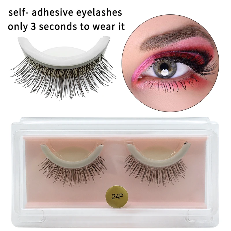 

3D Mink False Eyelash Extension Reusable Self-adhesive Natural Curly Eyelash No Glue False Eyelash Makeup Eyelash Extension