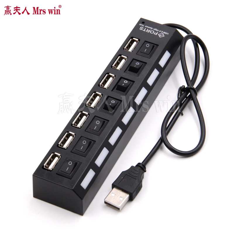 Super Speed 7 Ports Hub Usb Hub Led Indicator 5gbps For Laptop Pc