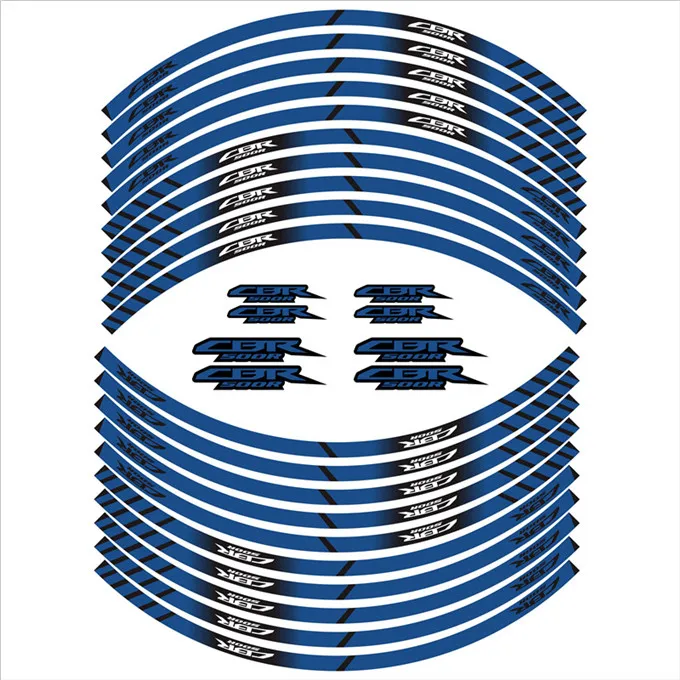 Мотоциклетные наклейки на шины внутренние колеса Светоотражающие украшение Наклейки для HONDA CBR500R cbr 500r обод наклейки - Цвет: 3