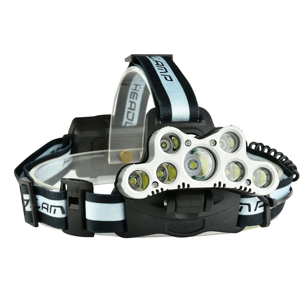 

Outdoor Use Micro USB 18650 Battery 2501-A 7LED Head Flashlight Super Bright LED Headlamp Headlight USB Rechargeable Head Torch