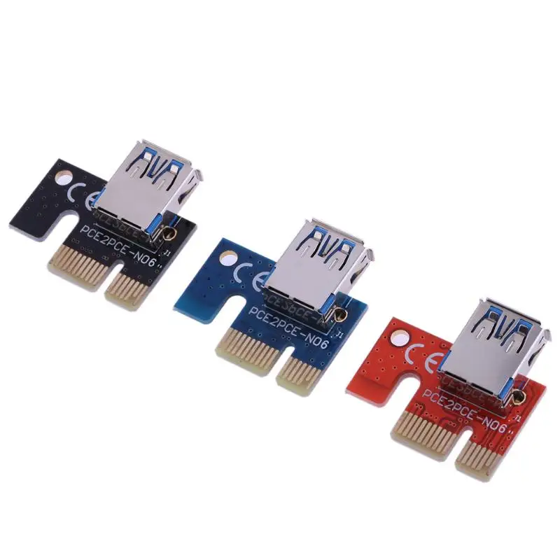 Черный/синий/красный PCI E Express 1X до 16X Графический удлинитель Кабель для майнинга