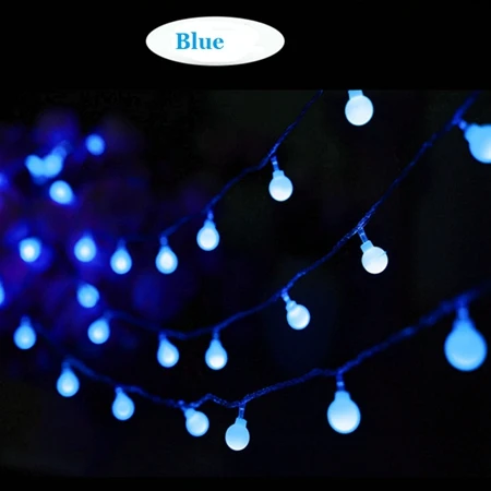 AC110/220 В, 10 м, 30 м, 50 м, гирлянда, светодиодные сказочные огни, праздничный шар, гирлянды, Рождественская елка, огни для праздника, вечерние звезды - Испускаемый цвет: Blue