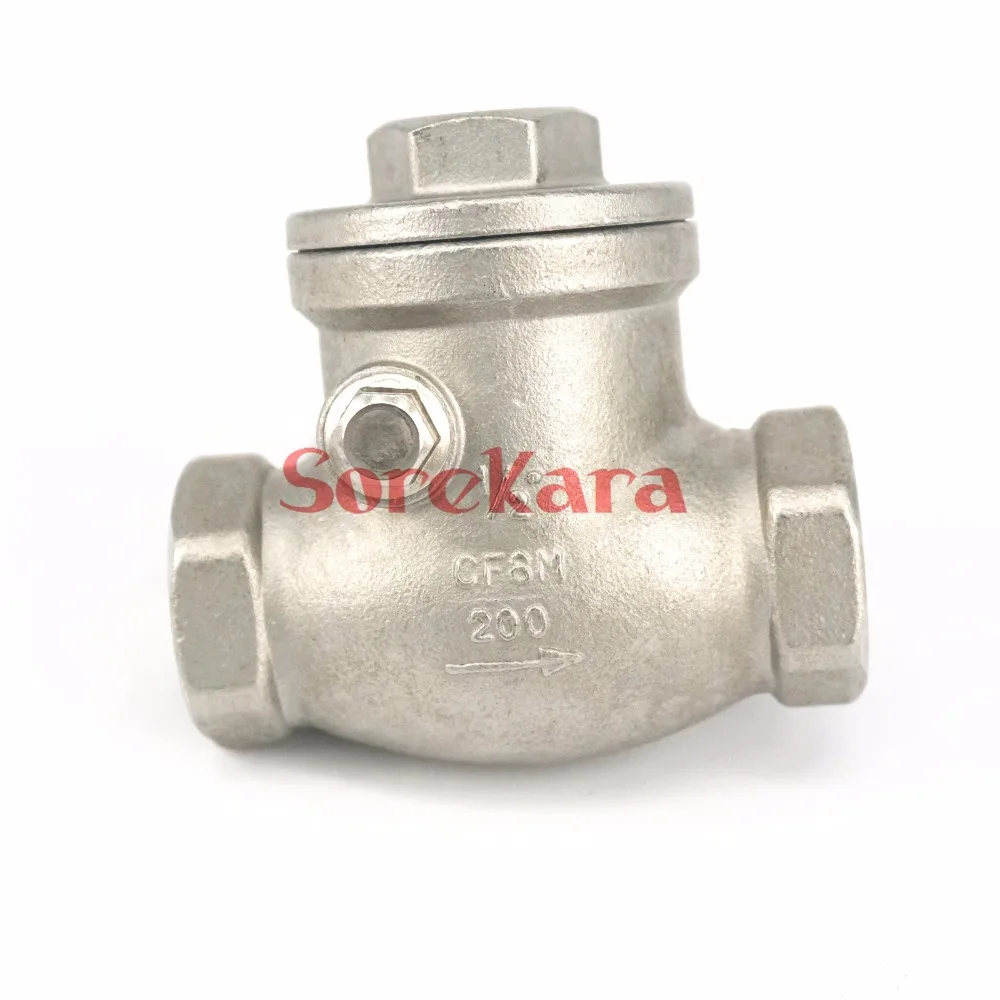 DN15 1/2 &quotBSP Женская резьба 304 Нержавеющая сталь обратный клапан без возврата