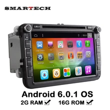 VW Radio 2G RAM Android 6.0 Quad Core 1024*600 Car DVD Player Stereo Navi For VW Skoda POLO GOLF PASSAT CC JETTA Steering Wheel