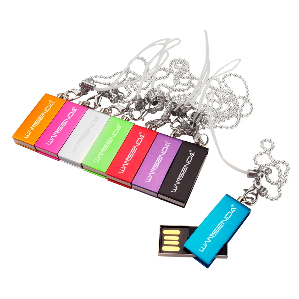 WANSENDA Водонепроницаемый USB флэш-накопитель флэш‑накопитель Swivel 4 GB/8 GB/16 GB usb-шнур 32 Гб 64 Гб флэш-накопитель флеш-диск USB 2,0 с цепочкой