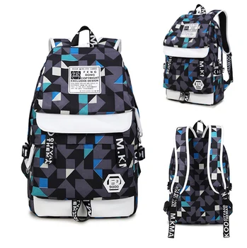 

14 15 15.6 Inch with USB Interface Waterproof Nylon Laptop Notebook Backpack Bags Case for Men Women School Student Travel
