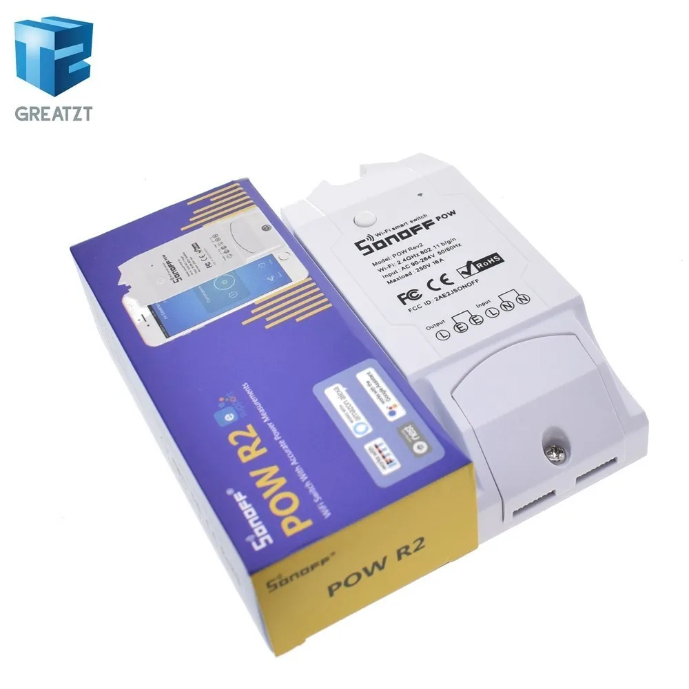 

Sonoff Pow R2 15A 3500W Wifi Smart Switch Higher Accuracy Power Consumption Measure Monitor Current Energy Usage Work With Alexa