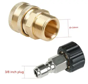 

1 Set 5000PSI M22 14mm Swivel Quick Connect Kit High Pressure Washer Adapter Garden Water Connectors Car wash water hose
