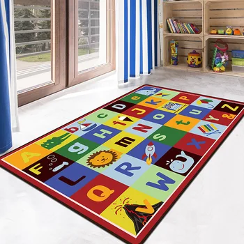

21 Kinds Letters Colorful Cartoon Pattern Large Carpet For Children Home Living Room Pentagram Durable Bedroom Eara Rug alfombra