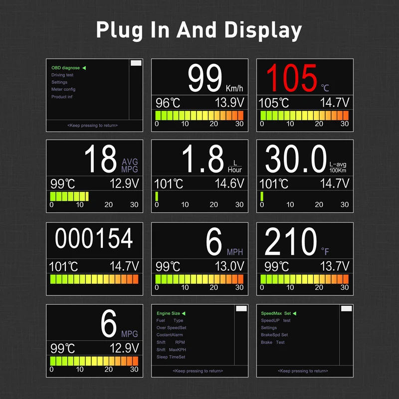 AUTOOL X50 PLUS автомобильный Hud бортовой компьютер дисплей Авто OBD2 II цифровой